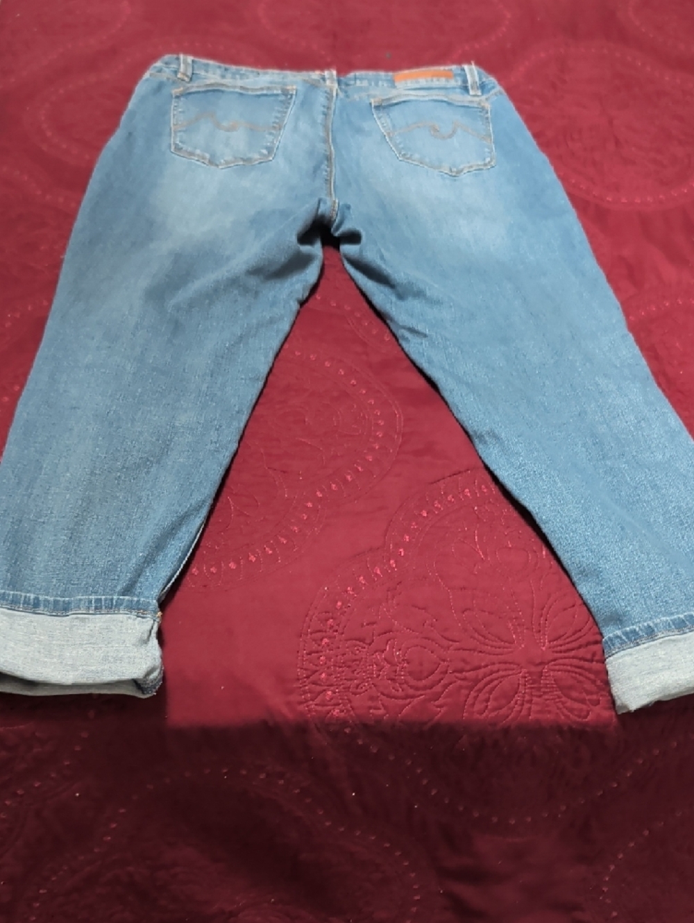 Light Blue Distressed Boyfriend Jeans for Women - Picture 4 of 4